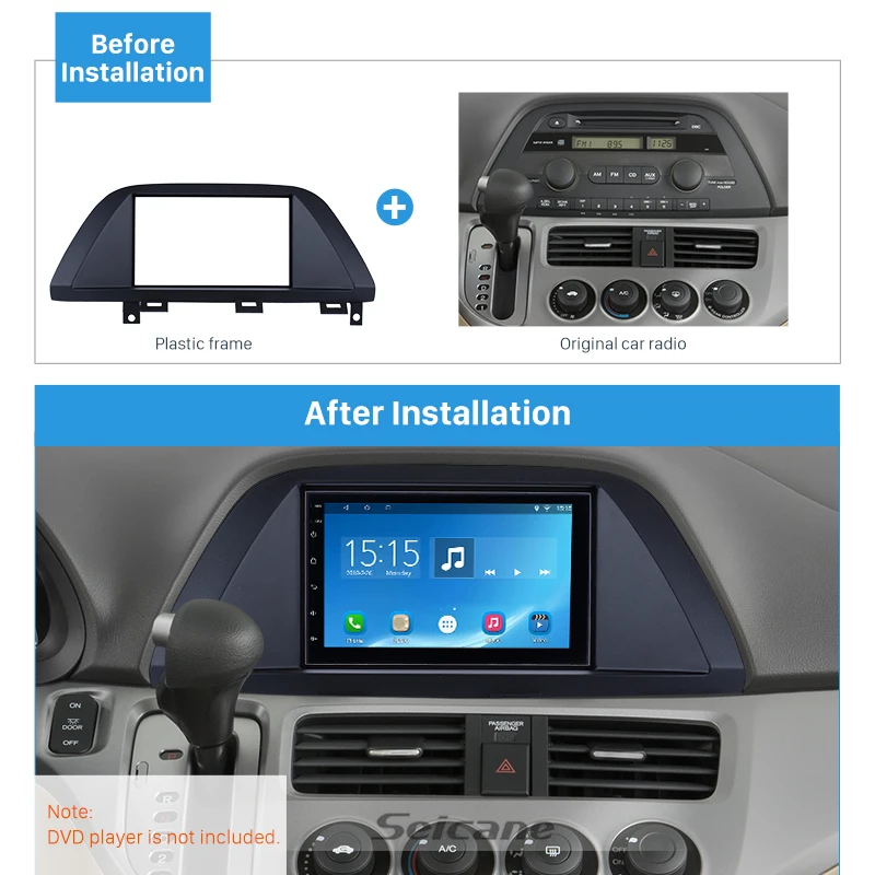 Seicane 2Din Car Radio Fascia Frame Dashboard Refitting Plate panel For 2006 Honda Odyssey
Seicane 2Din Car Radio Fascia Frame Dashboard Refitting Plate panel For 2006 Honda Odyssey