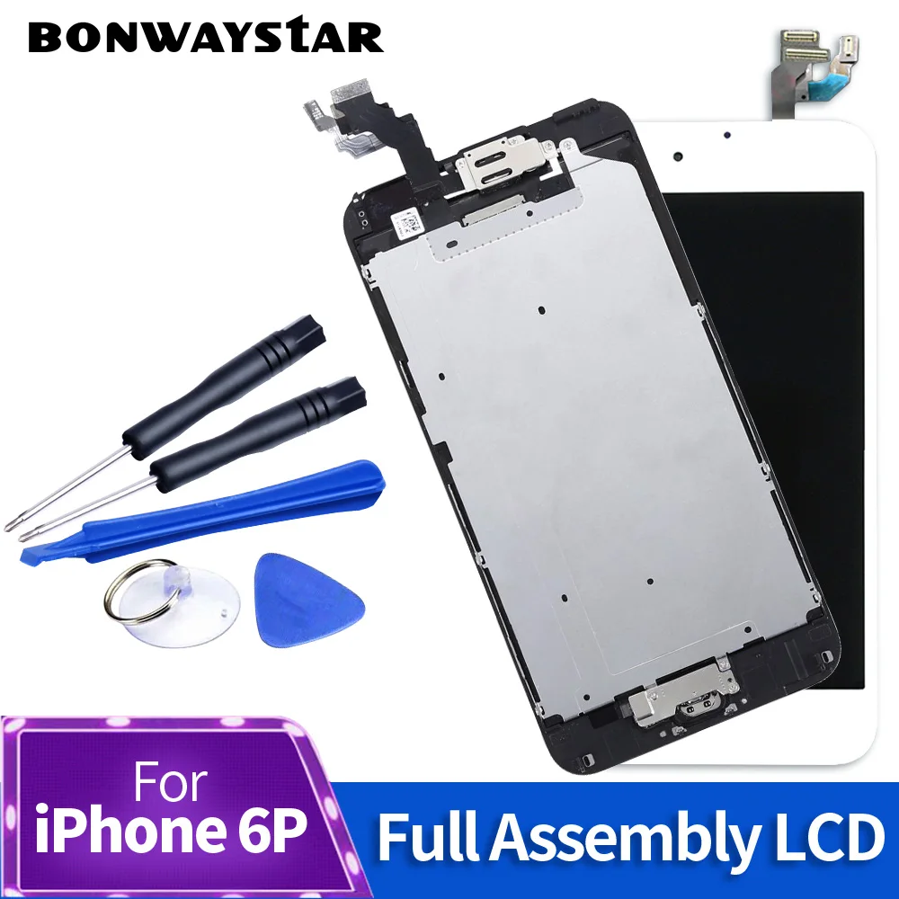 AAA+++ No Dead Pixel For iPhone 6 6S PLUS LCD Full Assembly With Camera Home Button Touch Screen Display Replacement Completed
AAA+++ No Dead Pixel For iPhone 6 6S PLUS LCD Full Assembly With Camera Home Button Touch Screen Display Replacement Completed