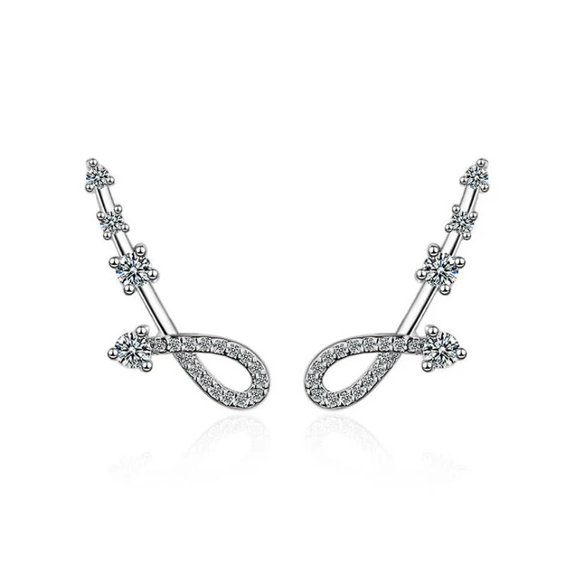 KOFSAC New Exquisite Crystal CZ Arrow Shape Earring 925 Sterling Silver Stud Earrings For Women Girl Party Fashion Jewelry Gift
KOFSAC New Exquisite Crystal CZ Arrow Shape Earring 925 Sterling Silver Stud Earrings For Women Girl Party Fashion Jewelry Gift