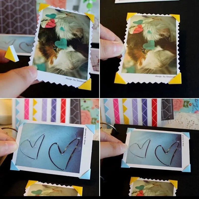 Новые Стикеры на ПВХ бумаге DIY стикеры альбом для скрапбукинга рамка угловая