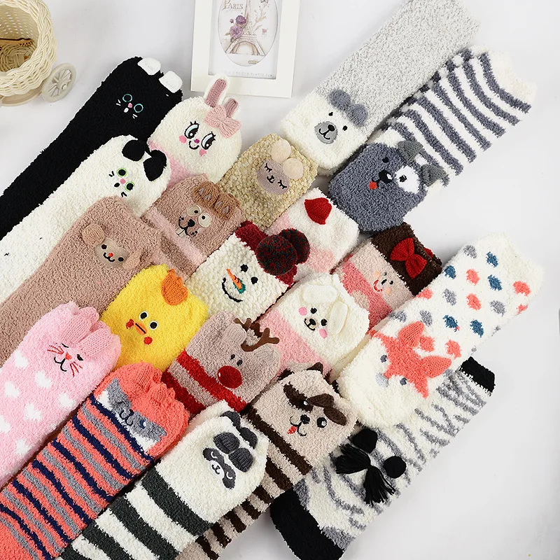Funny Cartoon Harajuku Rabbit Fox Bear Deer Cute Fluffy Coral Velvet Women Cotton Socks Autumn Winter Thick Warm Home Floor Sock
Funny Cartoon Harajuku Rabbit Fox Bear Deer Cute Fluffy Coral Velvet Women Cotton Socks Autumn Winter Thick Warm Home Floor Sock