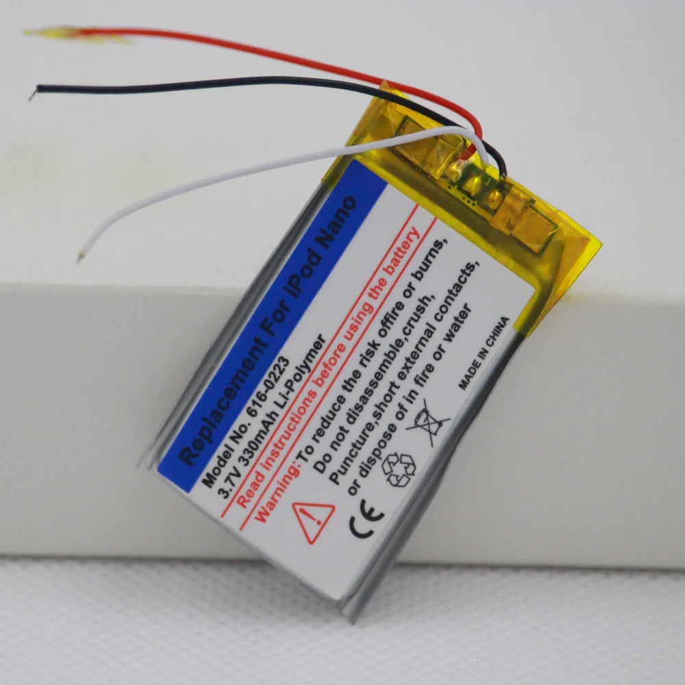10pcs/lot 330mAh built-in Battery For ipod Nano1 1st Gen Generation MP3 Li-Polymer Rechargeable Nano 1 616-0223 Batteries
10pcs/lot 330mAh built-in Battery For ipod Nano1 1st Gen Generation MP3 Li-Polymer Rechargeable Nano 1 616-0223 Batteries