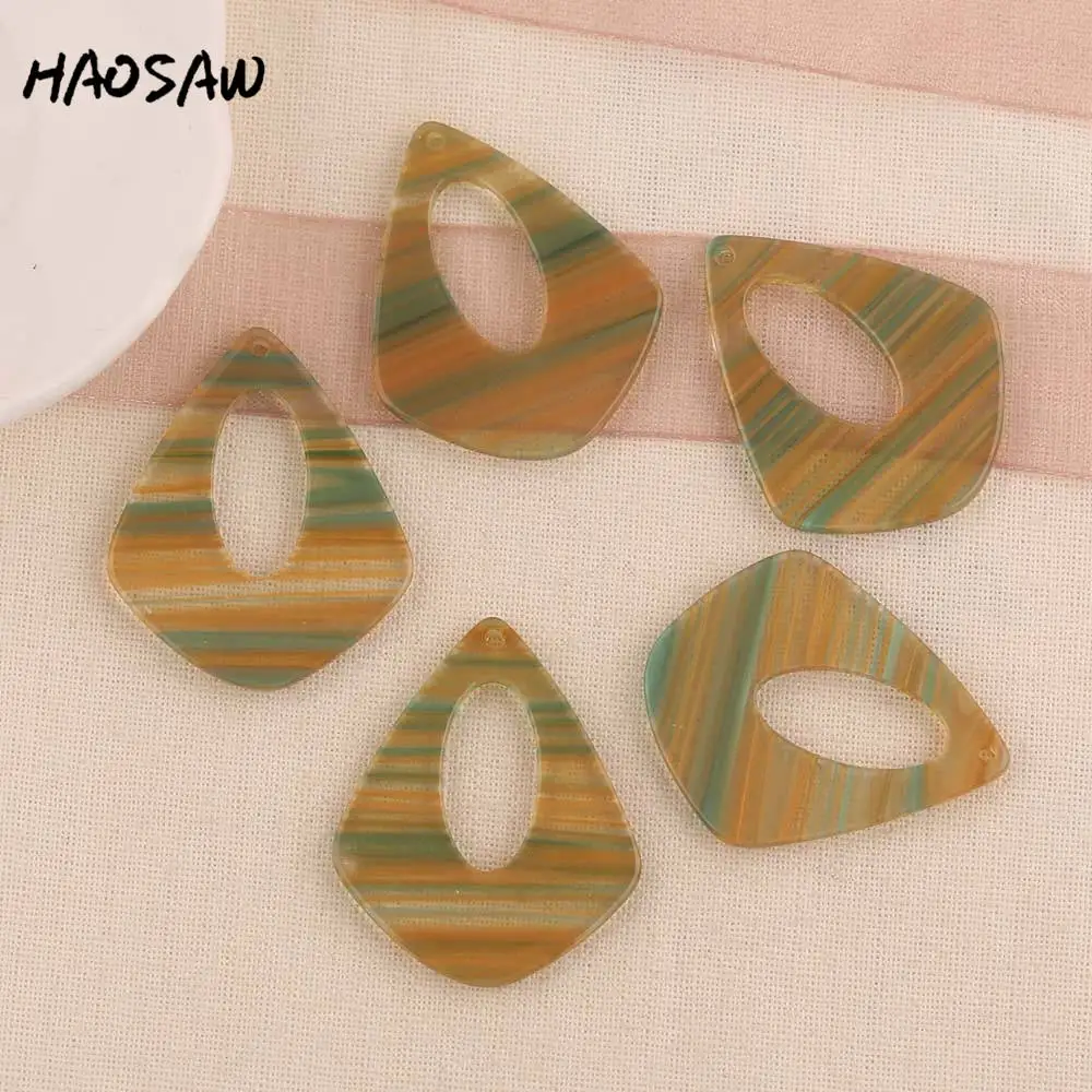 HAOSAW 31*38MM 6Pcs/Lot HandMade/Acetic Acid Charm/Stripe Lines/Waterdrop/Jewelry Making/Jewelry Accessories/Earring Findings
HAOSAW 31*38MM 6Pcs/Lot HandMade/Acetic Acid Charm/Stripe Lines/Waterdrop/Jewelry Making/Jewelry Accessories/Earring Findings