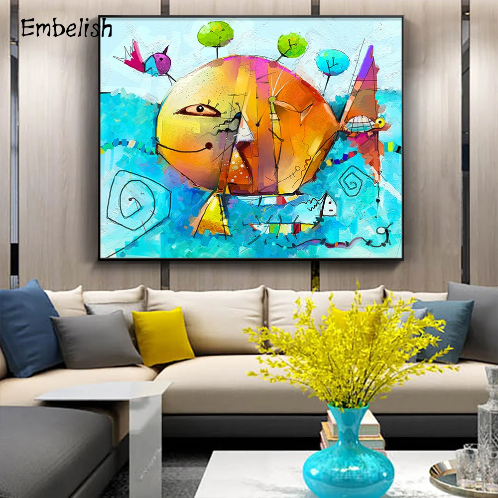 Embelish 1 Pieces Abstract Tree Fish And Bird Home Decor Pictures Living Room Landscape Large Posters HD Print Canvas Paintings
Embelish 1 Pieces Abstract Tree Fish And Bird Home Decor Pictures Living Room Landscape Large Posters HD Print Canvas Paintings