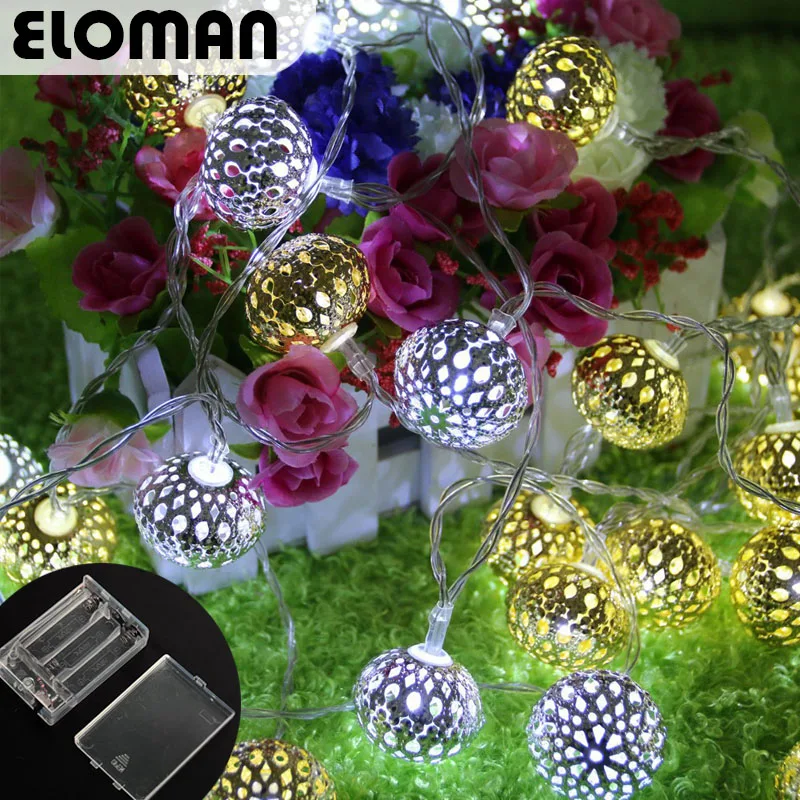 СВЕТОДИОДНАЯ Гирлянда ELOMAN с питанием от батарейки AA 20 шт. светодиодсветильник