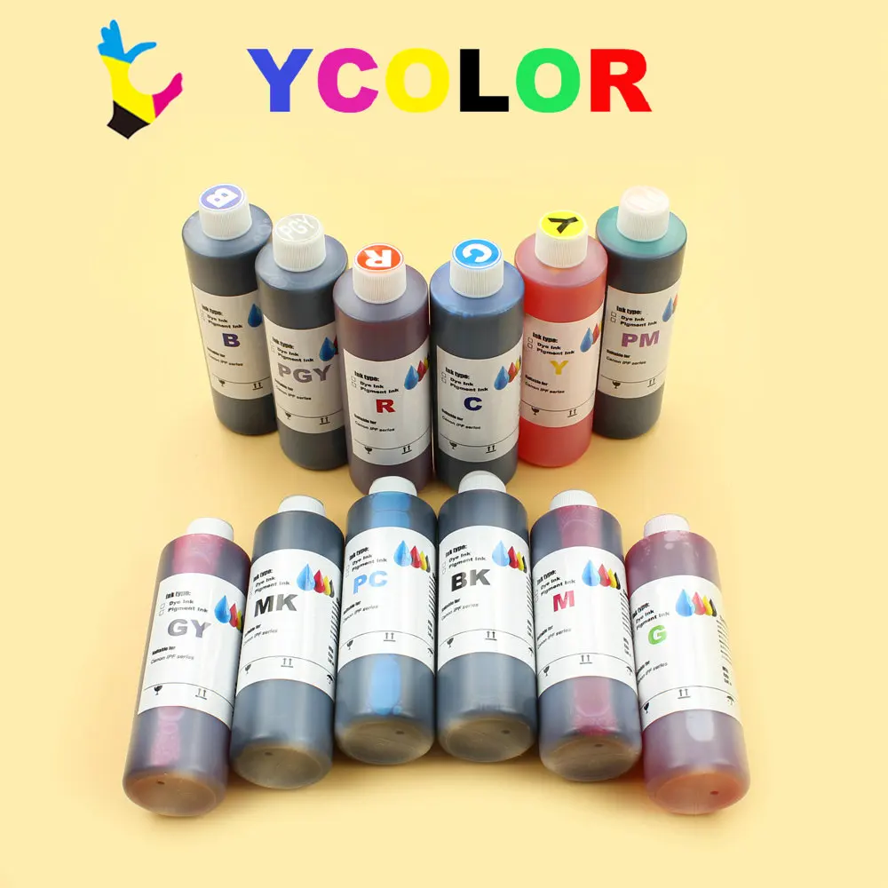 Fast shipping !!! 12 color/lot 250ML/Bottle Color vivid Dye ink for Canon IPF 8300 8310 8400 8410 9400 9410 printer
Fast shipping !!! 12 color/lot 250ML/Bottle Color vivid Dye ink for Canon IPF 8300 8310 8400 8410 9400 9410 printer
