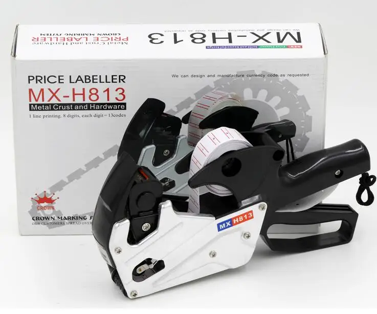 MX-H813 A-line 8 Digits Price Tag Gun Labeler Tag Labeller Label Paper For Retail Store Pricing Tag Display Tool + Ink Roller
MX-H813 A-line 8 Digits Price Tag Gun Labeler Tag Labeller Label Paper For Retail Store Pricing Tag Display Tool + Ink Roller