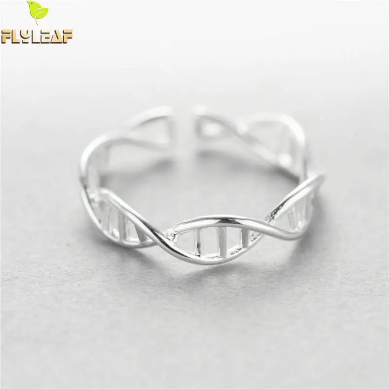 100% 925 Sterling Silver Double Spiral Structure DNA Open Rings For Women Personality Fashion Fine Jewelry Flyleaf
100% 925 Sterling Silver Double Spiral Structure DNA Open Rings For Women Personality Fashion Fine Jewelry Flyleaf