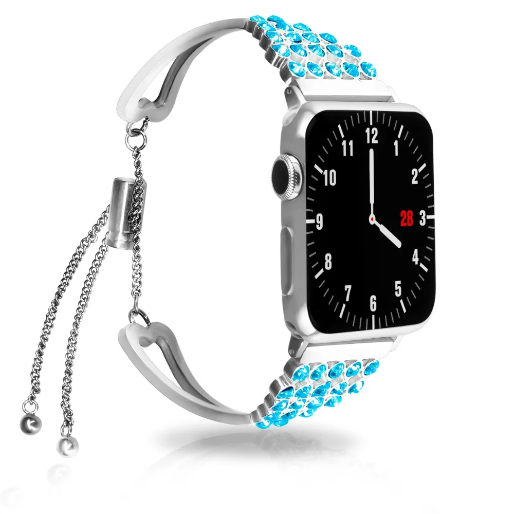 Ремешок для apple watch Band 4 correa iwatch браслет из нержавеющей стали 42 мм 38 44 40 3 2