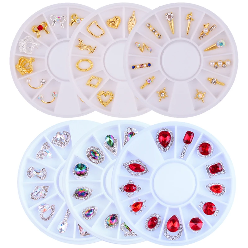 12 Design Alloy AB Nail Art Rhinestone Decorations Shiny Crystal Jewelry/Diamonds/Metal Studs Polish Gel 3D Tips DIY In Wheel
12 Design Alloy AB Nail Art Rhinestone Decorations Shiny Crystal Jewelry/Diamonds/Metal Studs Polish Gel 3D Tips DIY In Wheel