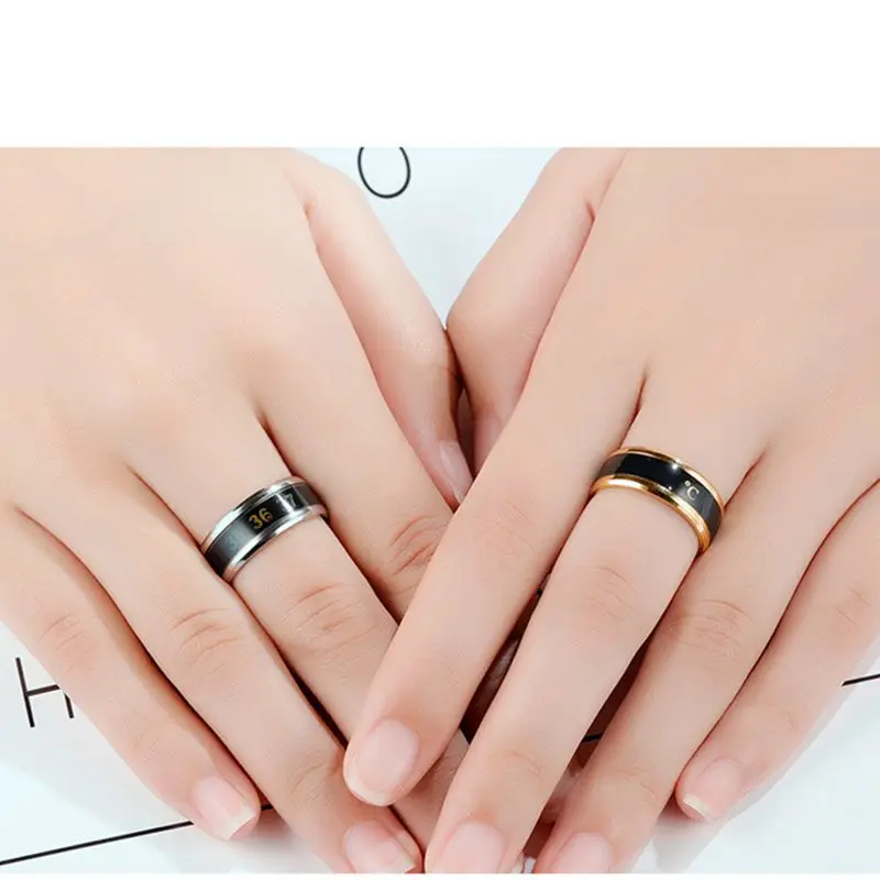 Trendy Unisex Smart Sensing Temperature Ring Waterproof Wear-Resistant Anti-Rust Casual Engagement Wedding Lovers' Rings Jewelry
Trendy Unisex Smart Sensing Temperature Ring Waterproof Wear-Resistant Anti-Rust Casual Engagement Wedding Lovers' Rings Jewelry