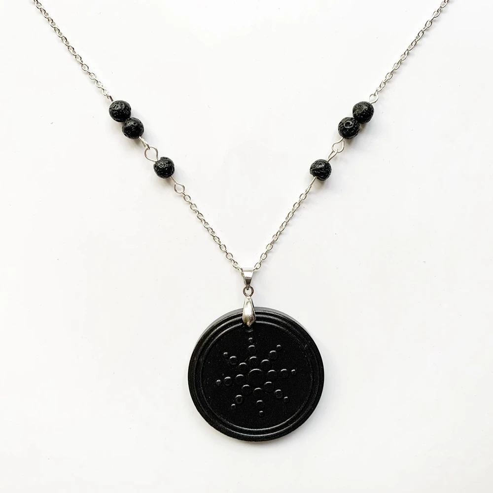 Round Black Stone Pendant Necklace Energy Power Health Care Pendant Lava Stone aromatherapy Diffuser Necklace
Round Black Stone Pendant Necklace Energy Power Health Care Pendant Lava Stone aromatherapy Diffuser Necklace