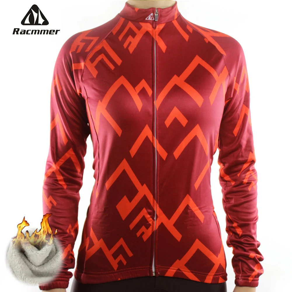 Ropa Ciclismo Женская Теплая Флисовая велосипедная одежда с длинным рукавом для