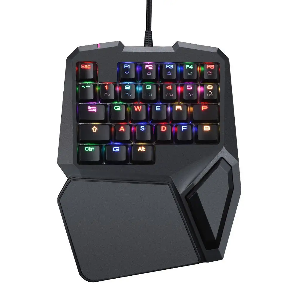 G10 игровая клавиатура с Красочная светодиодная подсветка 29 ключи одной рукой