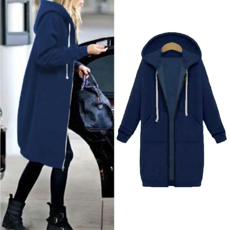 2018 women's autumn and winter explosions solid color long-sleeved hooded long bag hip zipper straight fashion
2018 women's autumn and winter explosions solid color long-sleeved hooded long bag hip zipper straight fashion