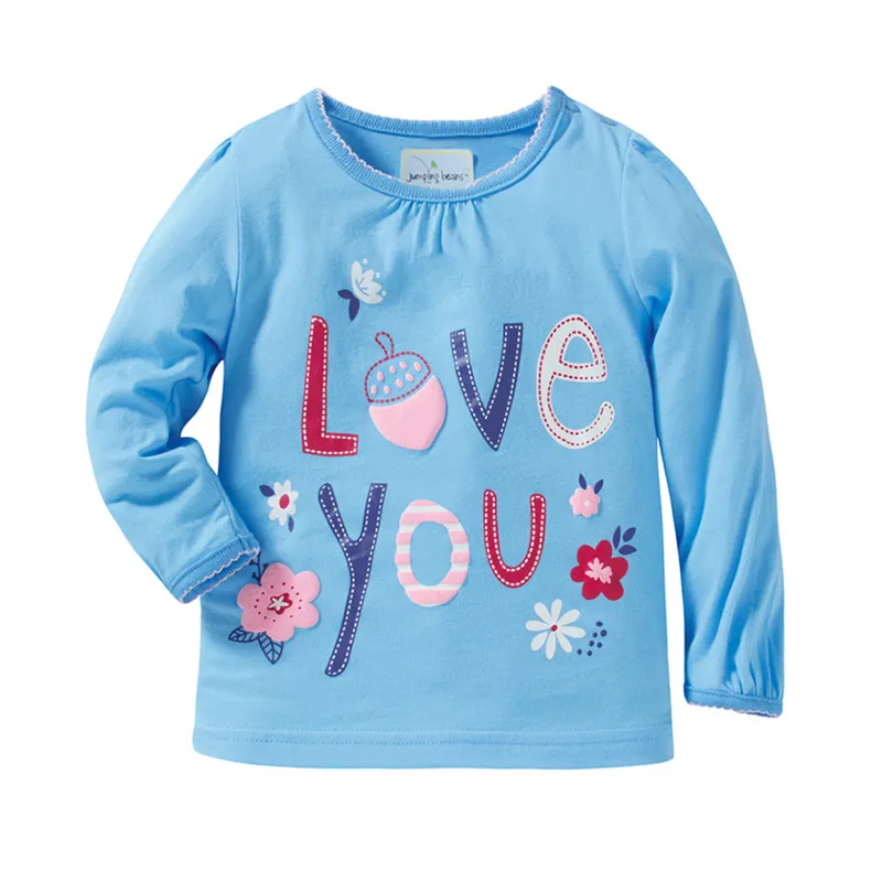 2-7 Years Spring Autumn Girls T-Shirt 100% Cotton Little flower Decoration Blue Shirt Girls Full Sleeve T-shirts
2-7 Years Spring Autumn Girls T-Shirt 100% Cotton Little flower Decoration Blue Shirt Girls Full Sleeve T-shirts