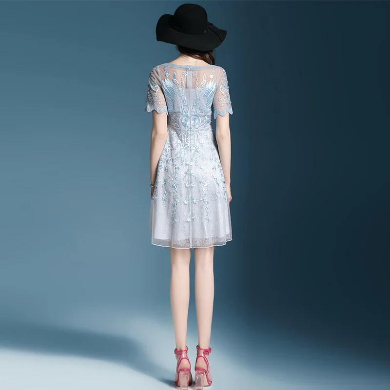 Bridesmaid Wedding Women Dresses 2018 Party Ladies Lux Beading Short Sleeve Slim Fit Tulle Lace Embroidery Dress Festival Mujer
Bridesmaid Wedding Women Dresses 2018 Party Ladies Lux Beading Short Sleeve Slim Fit Tulle Lace Embroidery Dress Festival Mujer