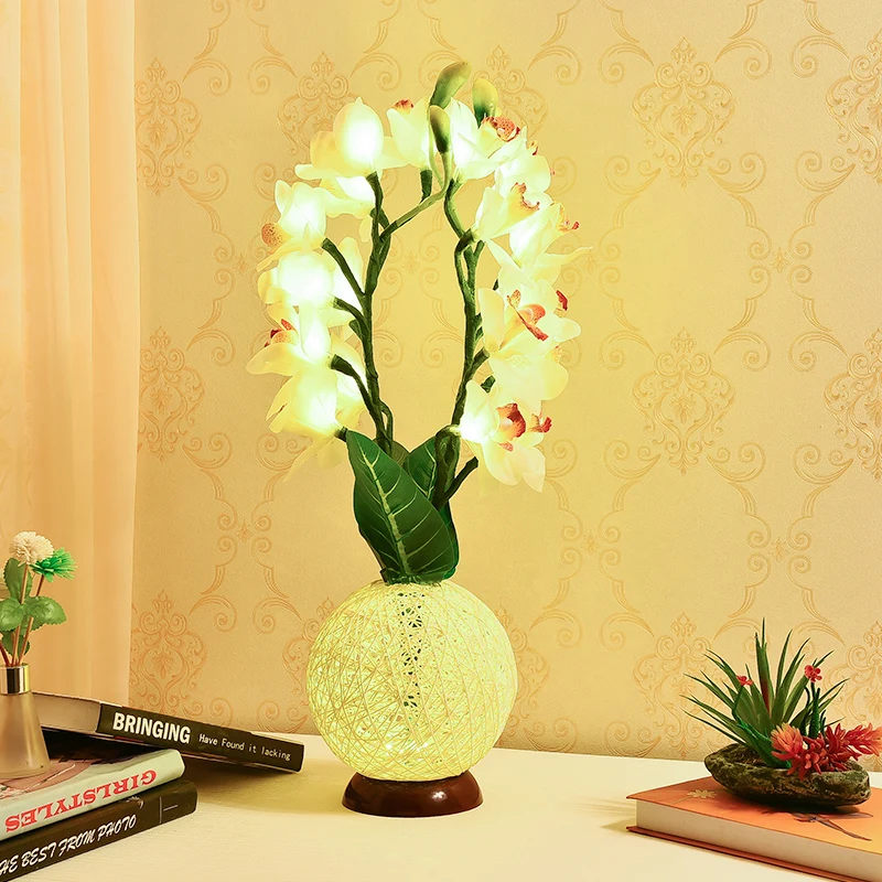 Designed by imitating natural flowers Modern minimalist bedroom bedside table lamp Vintage pastoral PVC table lamp LED lights
Designed by imitating natural flowers Modern minimalist bedroom bedside table lamp Vintage pastoral PVC table lamp LED lights