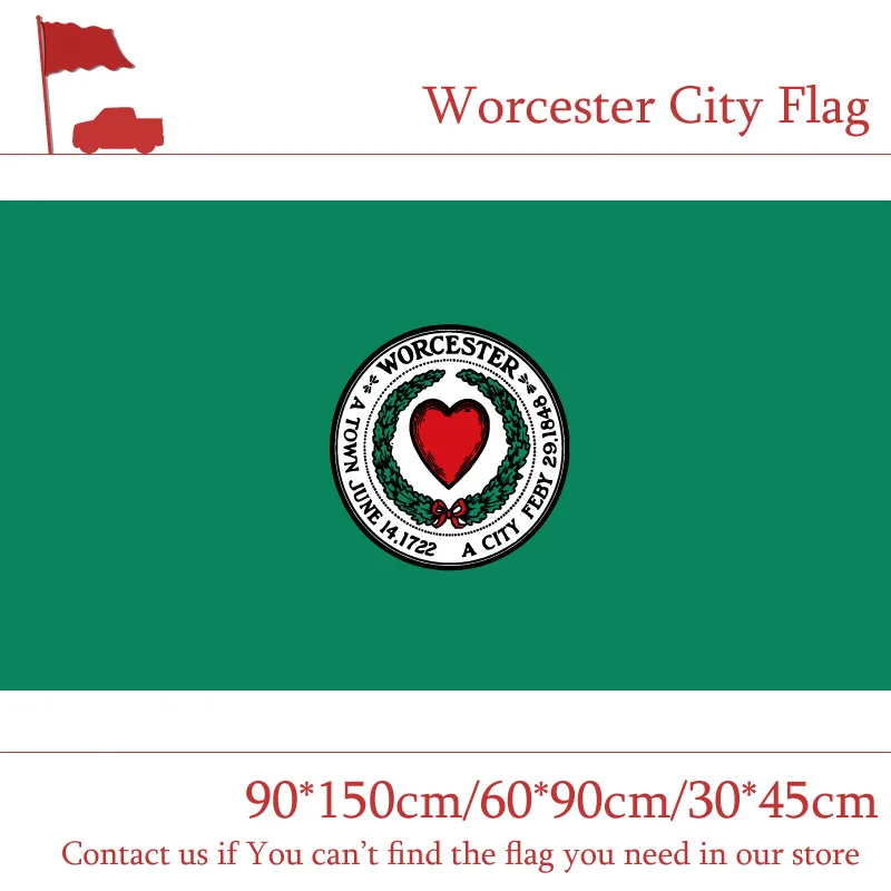 Worcester City Flag Of Massachusetts State 90*150cm 60*90cm 30*45cm Car Flag Custom 3x5ft 100d Polyester
Worcester City Flag Of Massachusetts State 90*150cm 60*90cm 30*45cm Car Flag Custom 3x5ft 100d Polyester