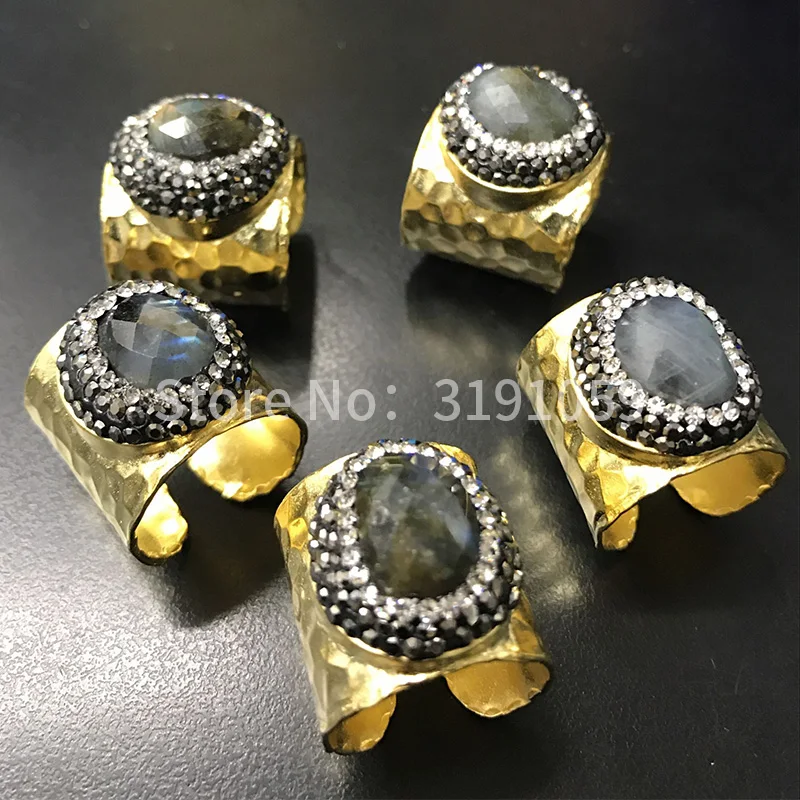 Кольцо из золота 24 карата с мозаикой натурального камня|gold ring|black ringfashion rings |