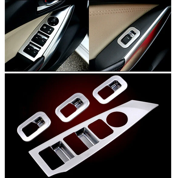 For Mazda 6 Atenza 2013-2015 ABS Chrome Door Handle Holder Window Lift Switch Cover Matt Interior Mouldings Trim 4pcs
For Mazda 6 Atenza 2013-2015 ABS Chrome Door Handle Holder Window Lift Switch Cover Matt Interior Mouldings Trim 4pcs
