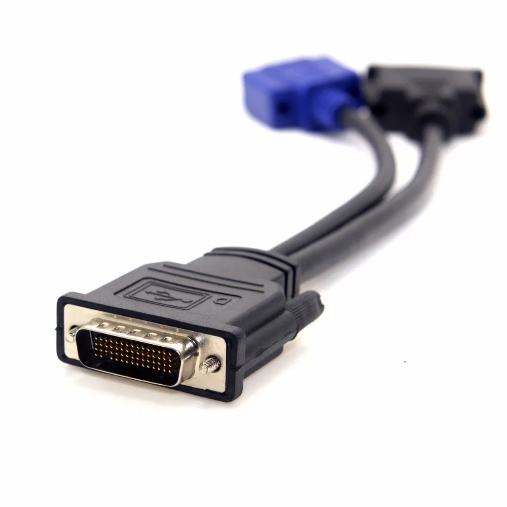 CY DMS-59 Male к DVI 24 + 5 Female & VGA RG 15pin Splitter Extension 15 см | Электроника