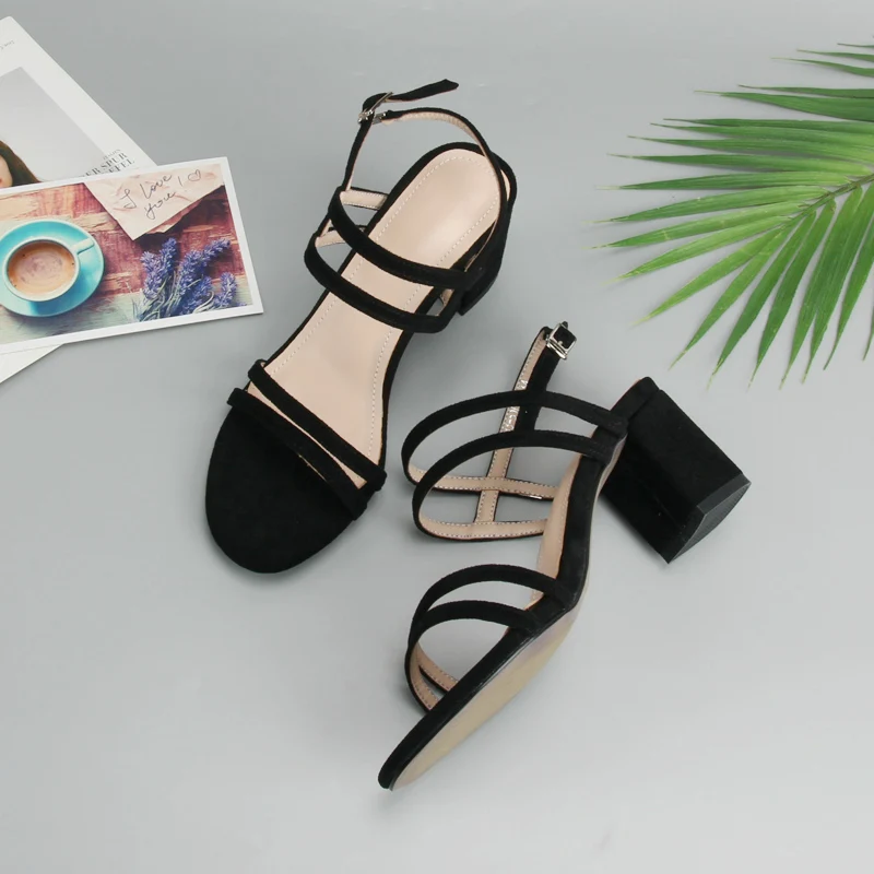 FOREADA/Женская обувь летние сандалии элегантная на высоком толстом каблуке женские