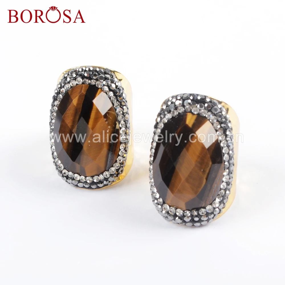 BOROSA 6 шт. золотое/серебряное кольцо с натуральным граненым тигриным глазом, кольцо с черным цирконием, камни, регулируемые кольца JAB949
BOROSA 6 шт. золотое/серебряное кольцо с натуральным граненым тигриным глазом, кольцо с черным цирконием, камни, регулируемые кольца JAB949