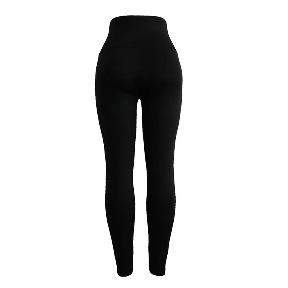 Womens High Waist Leggings Solid Color Slim Pencil Pants Push Up Trousers workout leggins legging femme #SW | Женская одежда