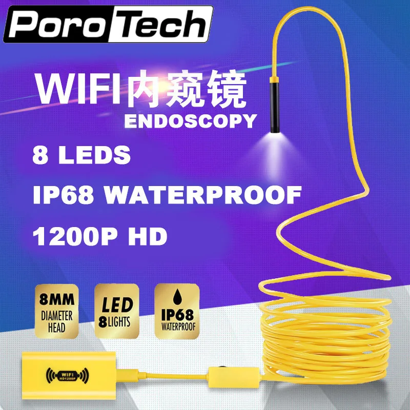Эндоскоп беспроводной 110B, 10 м, 1200p HD, Wi-Fi, 2 мегапикселя, для xiaomi, IOS, Android, проверки двигателя, канализации
Эндоскоп беспроводной 110B, 10 м, 1200p HD, Wi-Fi, 2 мегапикселя, для xiaomi, IOS, Android, проверки двигателя, канализации