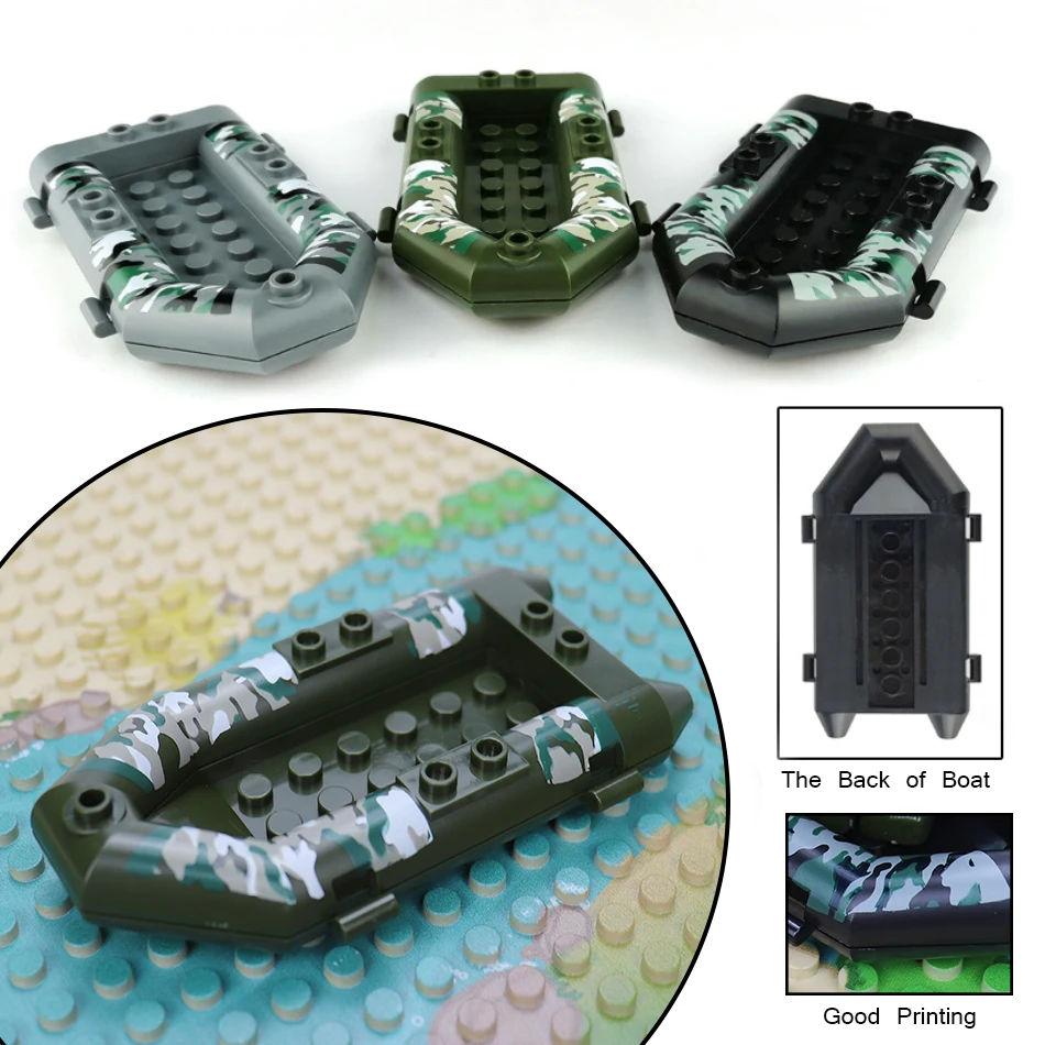 2 шт./лот военный Спасательный корабль Swat лодка самодельные кирпичи MOC