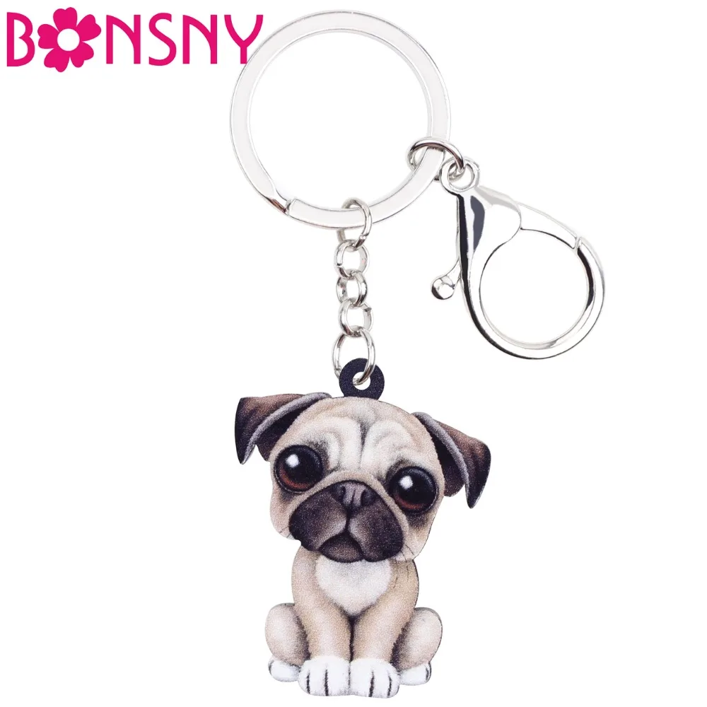 Bonsny Acrylic Cartoon Lovely French Bulldog Pug Dog Key Chains Keyrings Jewelry For Women Girl Ladies Handbag Charms Kids Gift
Bonsny Acrylic Cartoon Lovely French Bulldog Pug Dog Key Chains Keyrings Jewelry For Women Girl Ladies Handbag Charms Kids Gift
