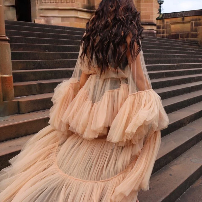 Beateen 2018 New Fashion Women Party Sexy O Neck Long Flare Sleeve Mesh Ruffles Perspective Layered Split Elegant Maxi Dress
Beateen 2018 New Fashion Women Party Sexy O Neck Long Flare Sleeve Mesh Ruffles Perspective Layered Split Elegant Maxi Dress