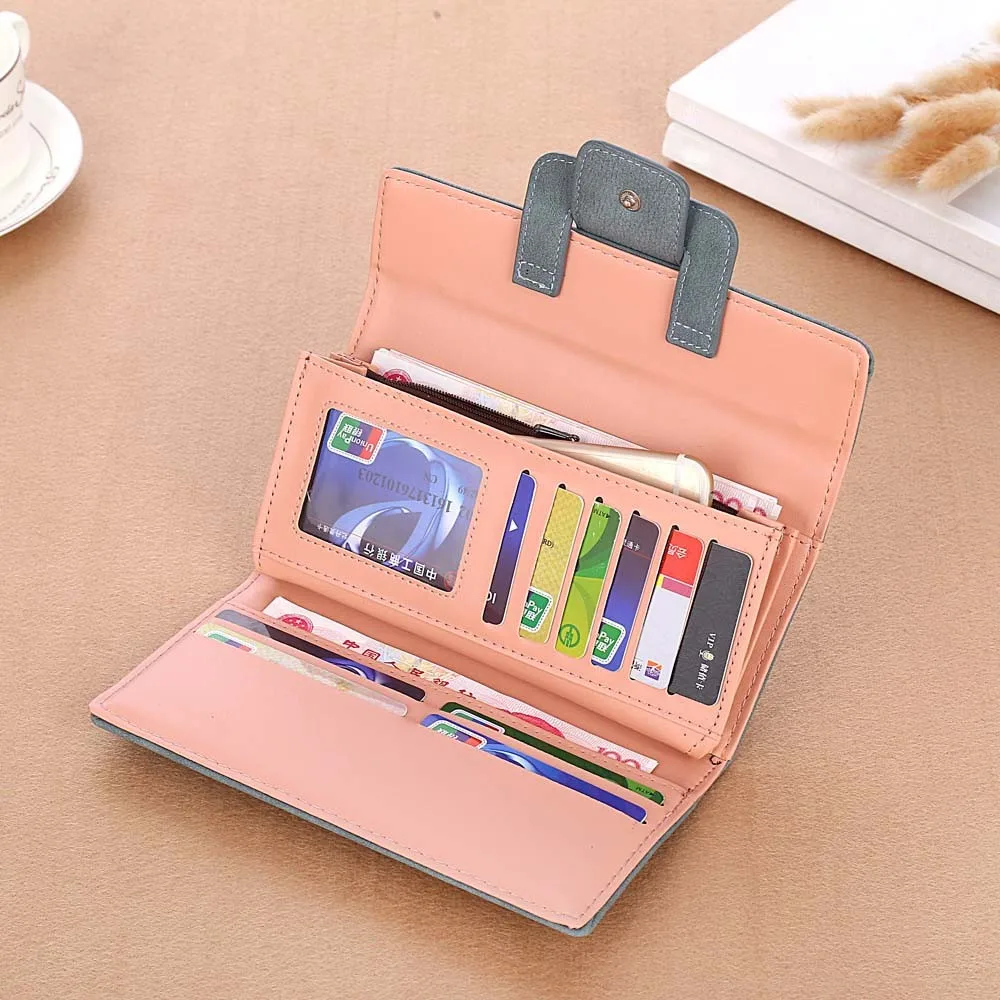 Solid Wallets Women Hasp Fastener Coin Purse Long Wallet Card Holders Handbag Phone Clutch Wallets More Color Female Wallets
Solid Wallets Women Hasp Fastener Coin Purse Long Wallet Card Holders Handbag Phone Clutch Wallets More Color Female Wallets