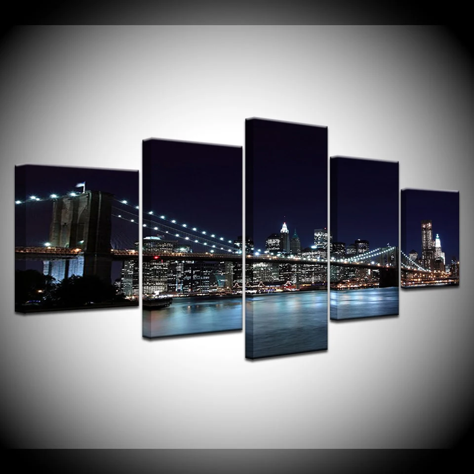 5 Panels Brooklyn Bridge Canvas Art Printed Wall Art modern Modular HD Print Poster painting for Living Room Home Decor
5 Panels Brooklyn Bridge Canvas Art Printed Wall Art modern Modular HD Print Poster painting for Living Room Home Decor
