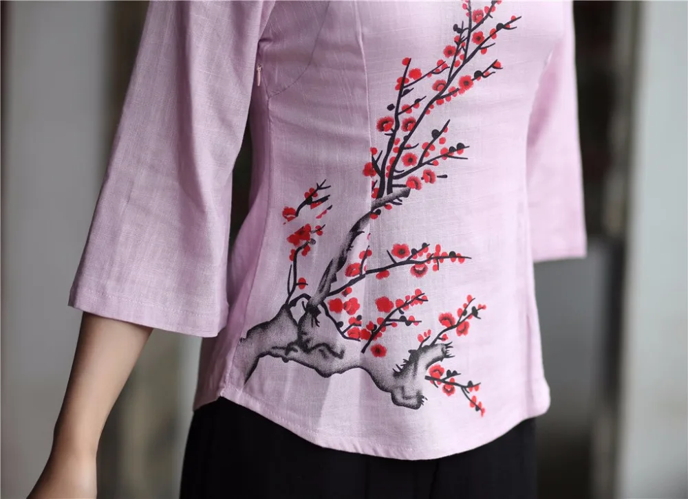 Free Shipping New Arrival Round collar traditional Chinese tops for women Linen Top Flower print Chinese Blouse 2 color
Free Shipping New Arrival Round collar traditional Chinese tops for women Linen Top Flower print Chinese Blouse 2 color