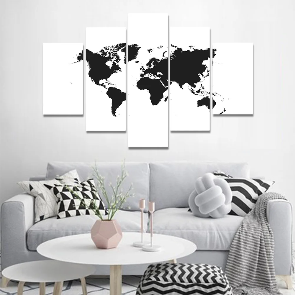 Canvas Painting Black and White World Map Posters And Prints Wall Pictures For Living Room Wall Art Decoration
Canvas Painting Black and White World Map Posters And Prints Wall Pictures For Living Room Wall Art Decoration