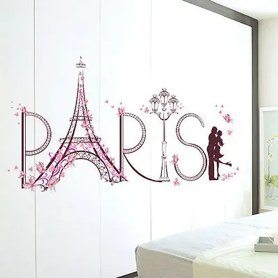 Paris Tower Vinyl Decal Removable Pink Butterfly Wall Sticker DIY Cartoon Lovers Room Decor Art
Paris Tower Vinyl Decal Removable Pink Butterfly Wall Sticker DIY Cartoon Lovers Room Decor Art