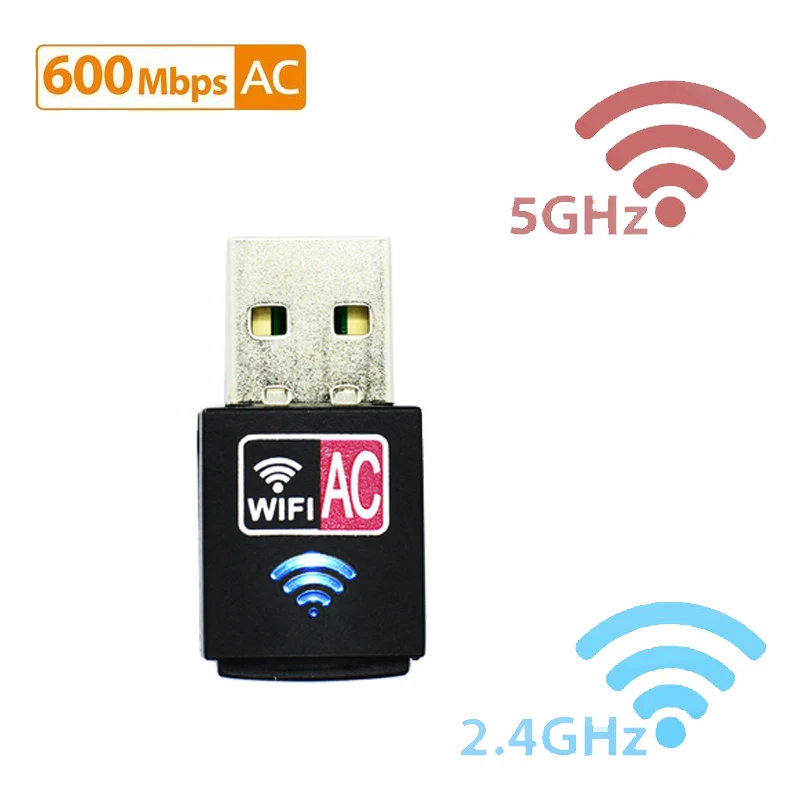 

Mini USB WiFi Adapter 600Mbps wi fi Antenna PC Network Card Dual Band 2.4+5Ghz usb Lan Ethernet Receiver 802.11ac Wi-fi