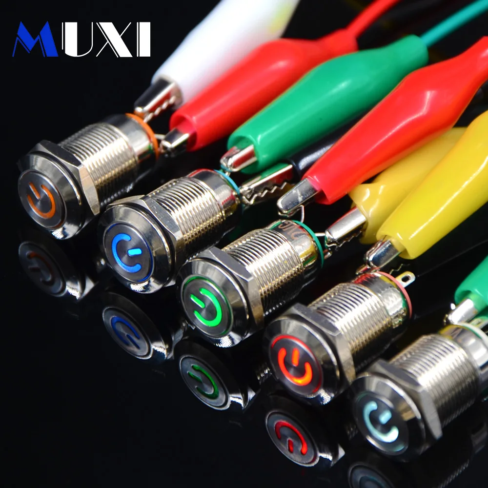 Self-locking 1Pc 12mm waterproof Metal Push Button Switch LED light 3V 5V 6V 12V 24V 110V 220V RED BLUE GREEN YELLOW WHITE
Self-locking 1Pc 12mm waterproof Metal Push Button Switch LED light 3V 5V 6V 12V 24V 110V 220V RED BLUE GREEN YELLOW WHITE
