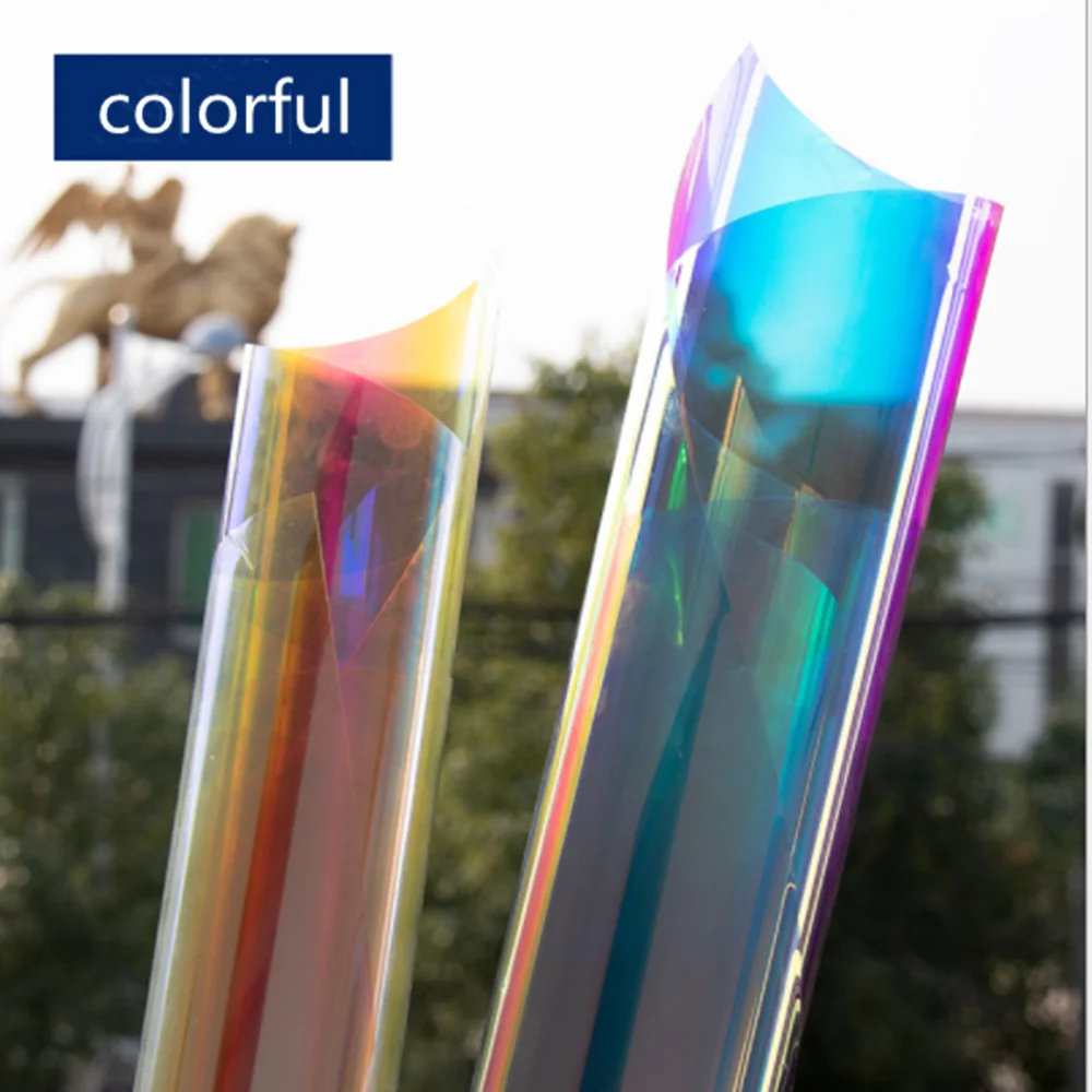 HOHOFILM 1.37x30m 2Colors Rainbow Effect Dichroic Rainbow Iridescent Glass Film Window Film for Building Store 54''x100ft
HOHOFILM 1.37x30m 2Colors Rainbow Effect Dichroic Rainbow Iridescent Glass Film Window Film for Building Store 54''x100ft