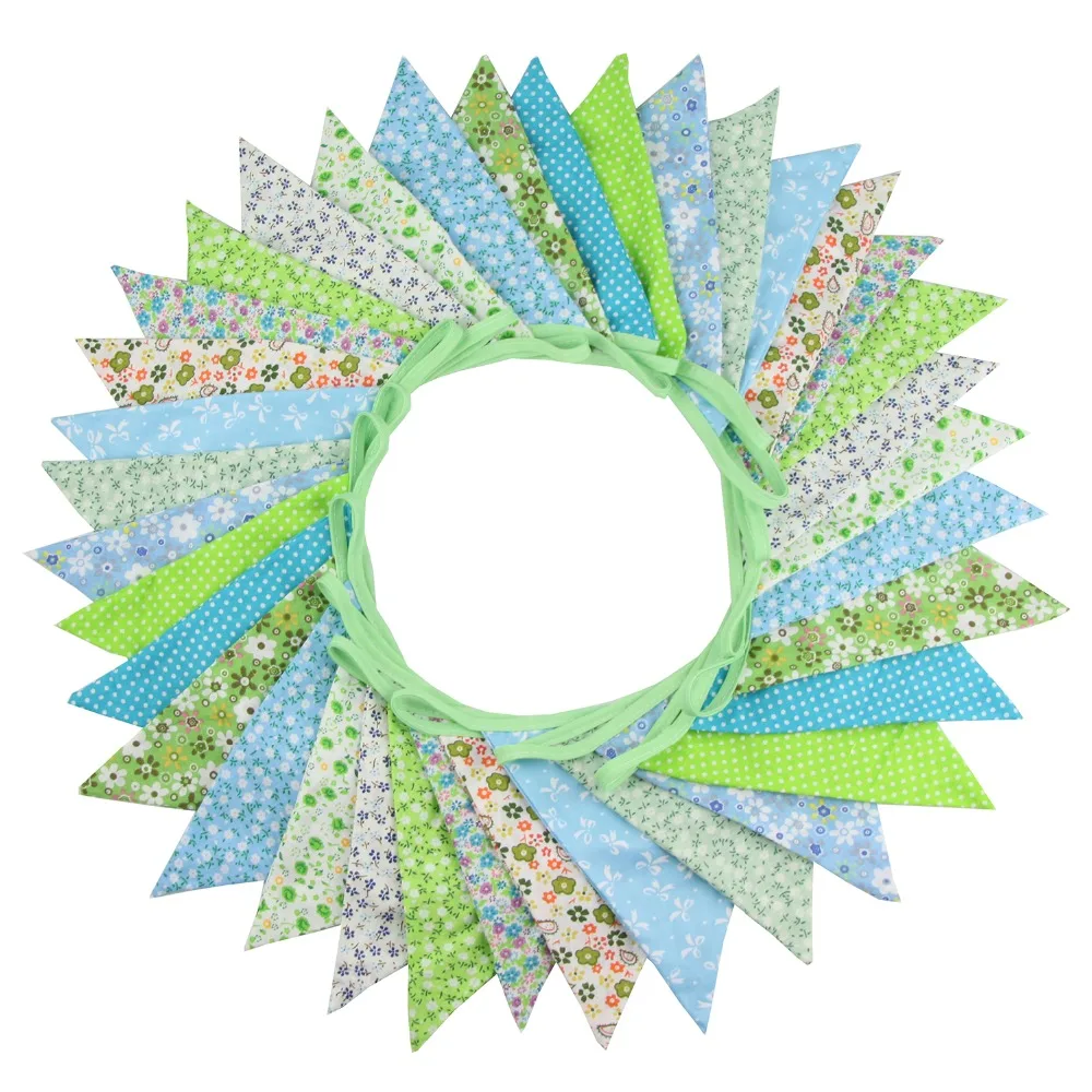 New 10m 36 Flags Green Fabric Bunting Banner for Kid's Birthday Party Decoration Supplies Baby Shower Home Decoration
New 10m 36 Flags Green Fabric Bunting Banner for Kid's Birthday Party Decoration Supplies Baby Shower Home Decoration