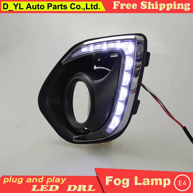 DY_L стайлинга автомобилей LED DRL Противотуманные фары светильник для MITSUBISHI OUTLANDER SPORT
