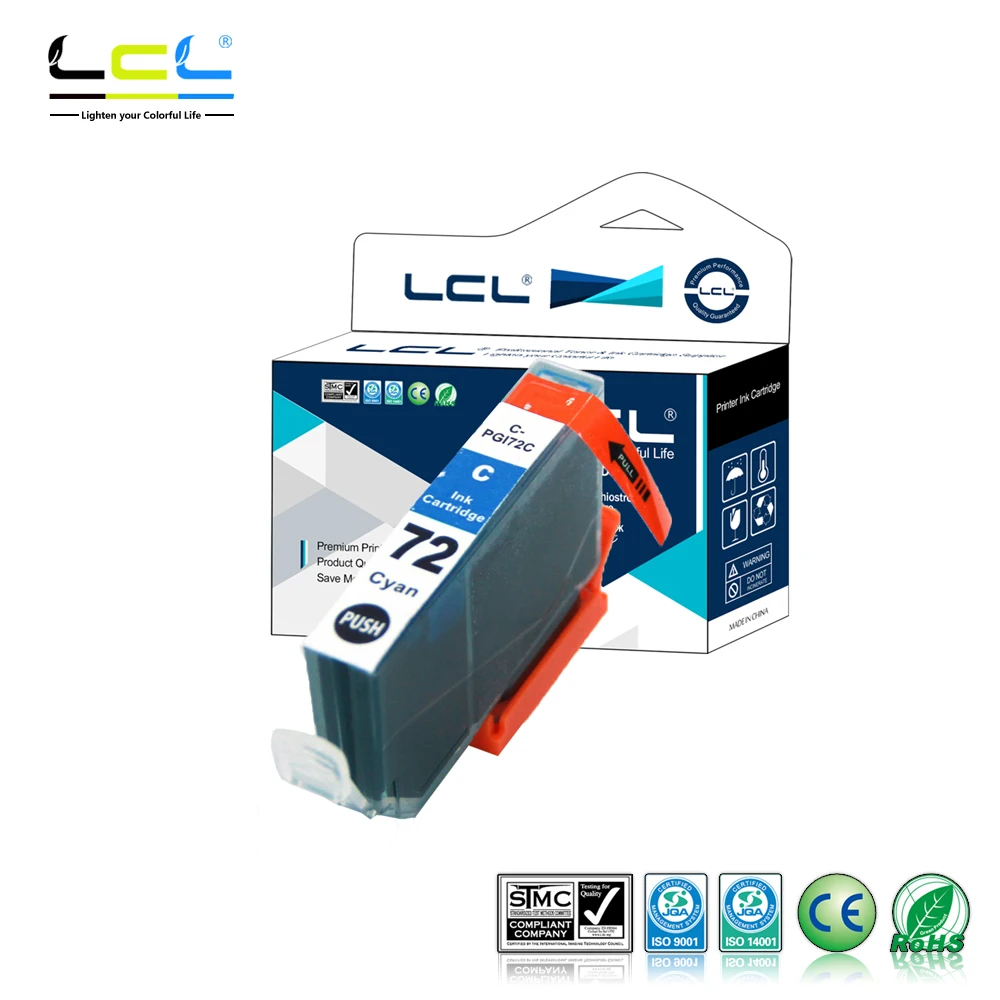 

LCL PGI-72 PGI-72C PGI72 (1-Pack Cyan) Ink Cartridge Compatible for Canon PIXMA Pro-10