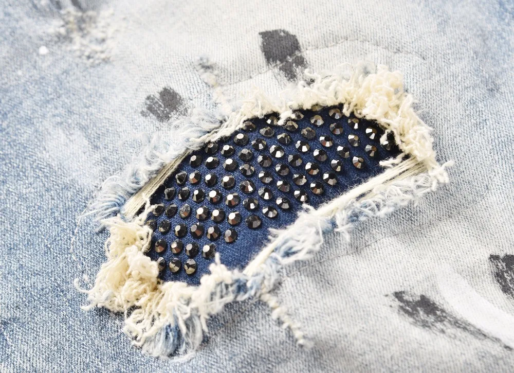 fashion high street destroyed Hip hop jeans hole Bottom Side Splash-ink ripped blue jogger damage jeans rock star skinny ruched
fashion high street destroyed Hip hop jeans hole Bottom Side Splash-ink ripped blue jogger damage jeans rock star skinny ruched