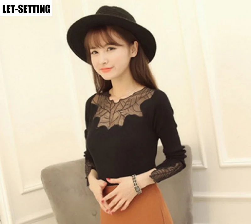 patchwork hollow out ruffled lace-encrusted low-necked cashmere sexy pullover bottoming half-high fashion slim women sweater
patchwork hollow out ruffled lace-encrusted low-necked cashmere sexy pullover bottoming half-high fashion slim women sweater