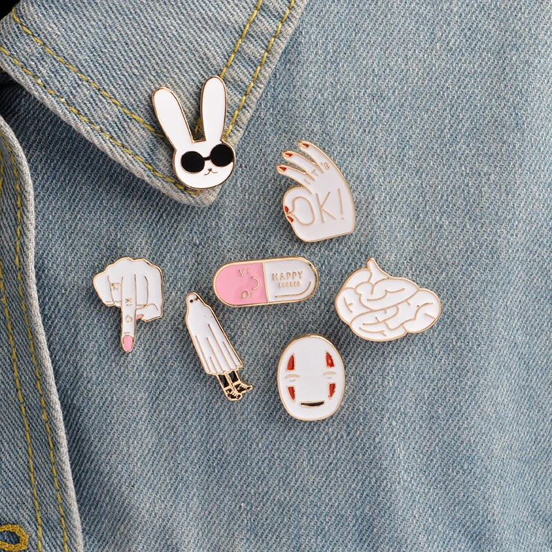 New simple pink white happy smiley pill sunglasses cat rabbit brain alloy fashion personality hipster brooch jewelry
New simple pink white happy smiley pill sunglasses cat rabbit brain alloy fashion personality hipster brooch jewelry
