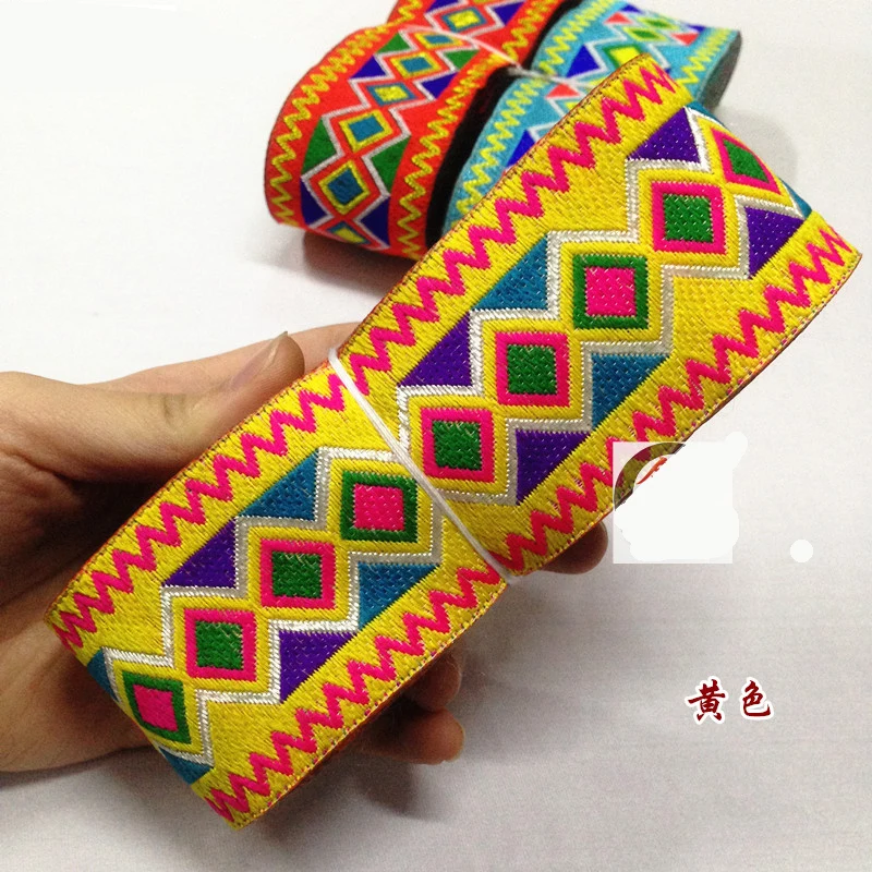 High Quality2"5cmx 8yards 3 Colors Rhombus Embroidery Webbing lace Polyester Woven Jacquard Ribbon DIY Clothing belt Accessories
High Quality2"5cmx 8yards 3 Colors Rhombus Embroidery Webbing lace Polyester Woven Jacquard Ribbon DIY Clothing belt Accessories