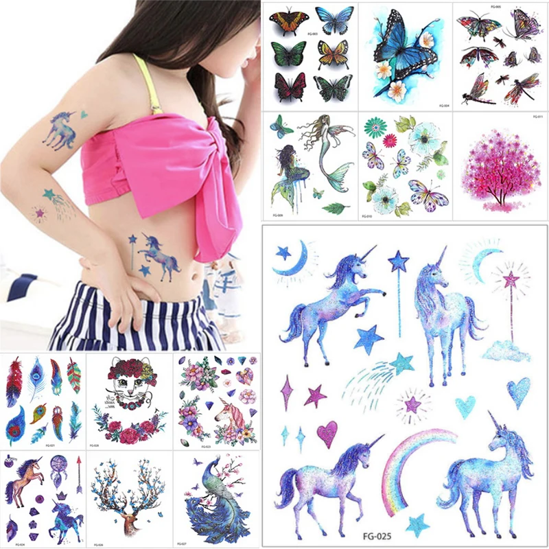 1 Sheet new Cartoon Animal Flash Temporary Tattoo Sticker Decal Elk Unicorn Gradient rainbow Body Art Children Gift 24 Designs
1 Sheet new Cartoon Animal Flash Temporary Tattoo Sticker Decal Elk Unicorn Gradient rainbow Body Art Children Gift 24 Designs