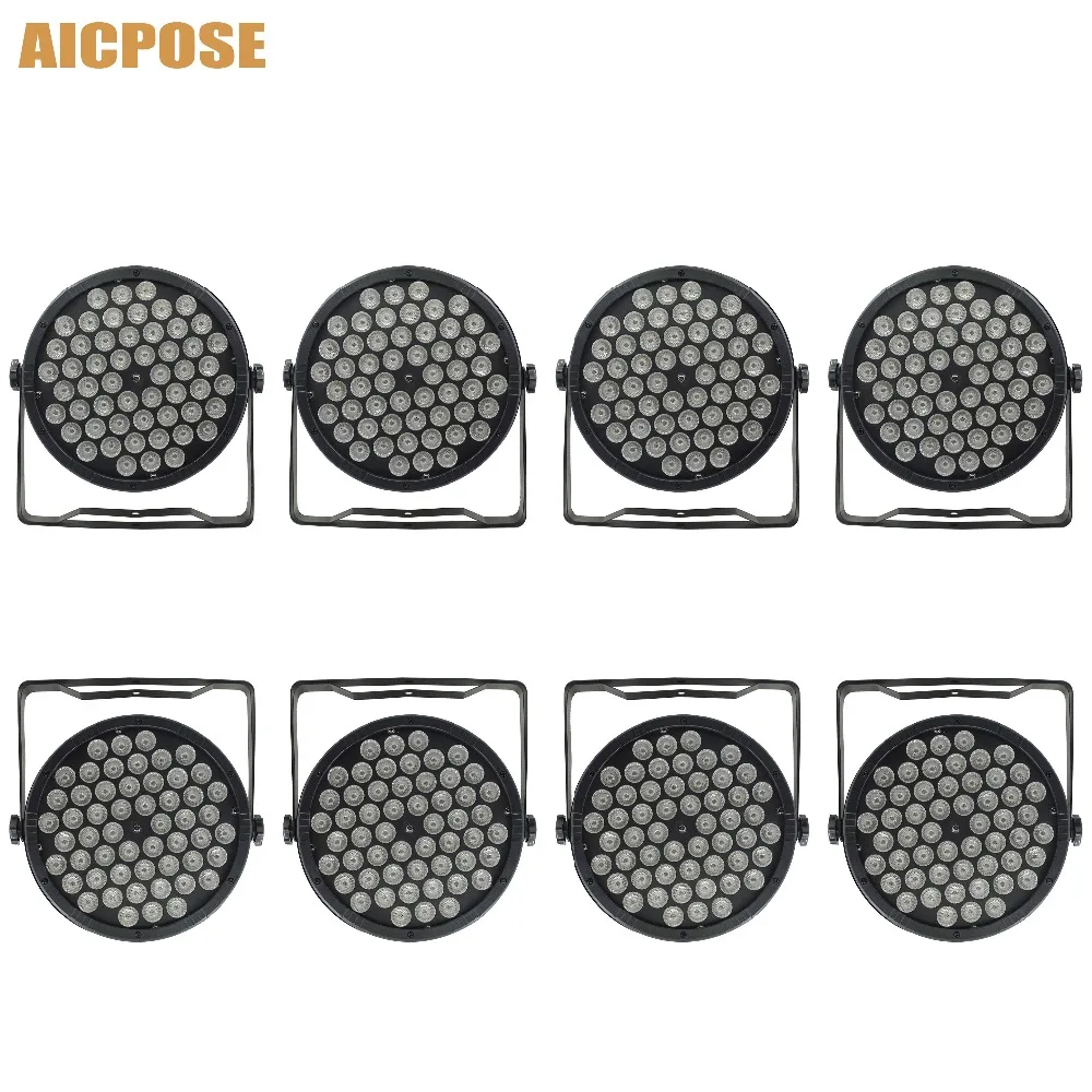 8 шт./лот 54x3 Вт RGB 3в1 Led Par огни 54*3 настенные светильники для мытья света Дискотека DMX